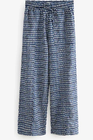 Next Wide Leg Pull-On Linen Blend Trousers50