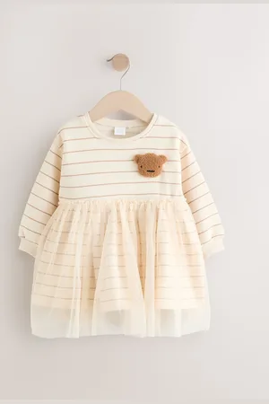 Next Long Sleeve Sweat Mesh Dress (3mths-7yrs)2 - 3 år (92 - 98cm)