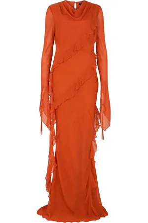 DASKA Circe Maxi Dress With Long Sleeves And Ruffle Detailssmall