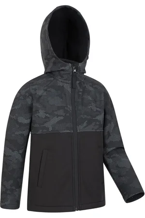 Mountain Warehouse Kids Exodus Camo Yoke Water Resistant Softshell7 - 8 år (122 - 128cm)