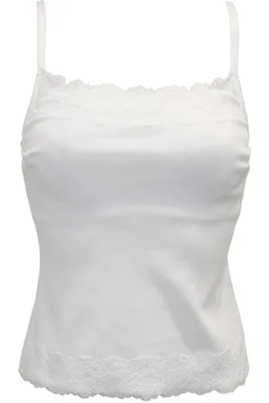 Pour Moi Cotton Lace Trim Hidden Underwired Bra Cami Top85GG