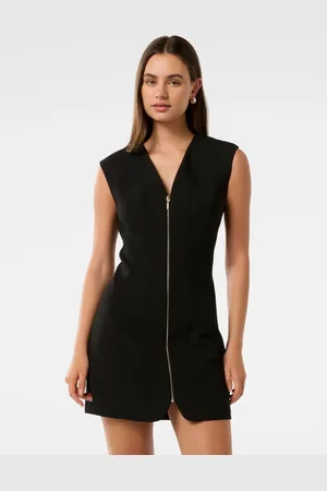 Forever New Hannah Zip Front Mini Dress36