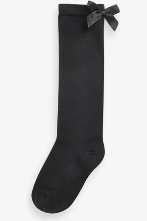 Next Cotton Rich Sløjfe Knee High School Sokker 2 PakkeUK 9-12 Jnr.