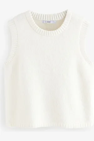 Next Soft Touch Sleeveless Knitted Vest Tank Top Jumper with WoolS Reg