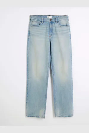 River Island Straight Fit Cluster 100% bomuldsjeans32B x 29L (UK 32 S)