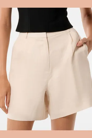 Forever New Pure 100% Linen Lucinda Bermuda Shorts38