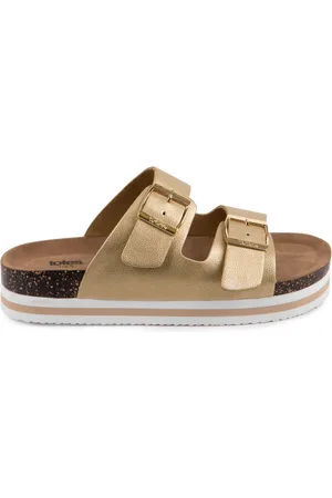 Totes Ladies Double Buckle Platform Slideseu41