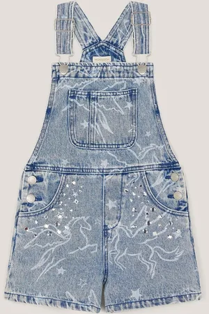 Monsoon Unicorn Tryk Denim 100% Bomuld smækbukser152158cm