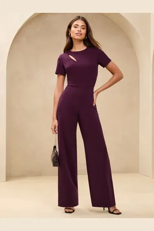 Lipsy London Short Sleeve Splice Jumpsuit34