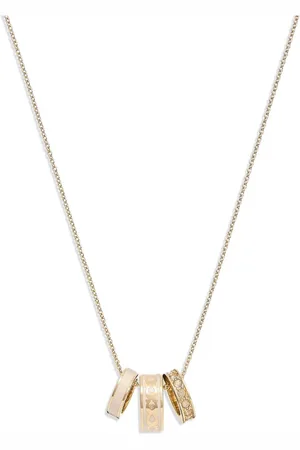 Coach Gold Tone Enamel C Chain Rondell NecklaceEn