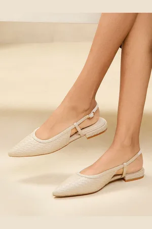Lipsy London Flat Pointed Toe Faux Leather Ballerina Pumpseu355