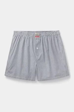 Aubin Blue Forbes Woven BoxersS