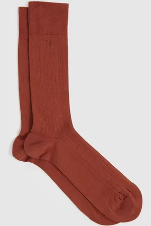 Reiss Jace Cotton-Blend Logo-Embroidered SocksS-M