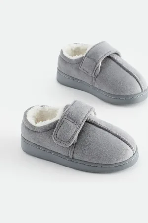 Next Slippers med velcro-lukning og varmt for