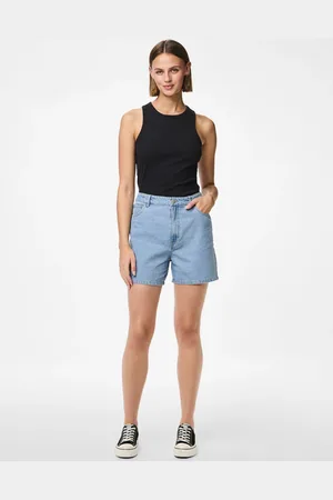 Pieces® 100% Cotton Mid Waist Denim ShortsXS 6