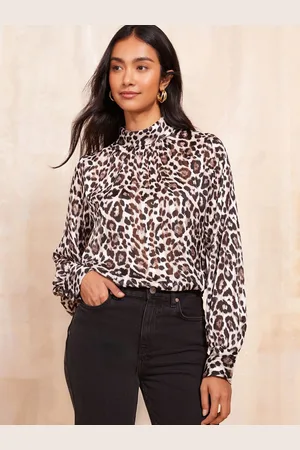 Friends Like These Rullekrave Slips Back Dyreprint Bluse
