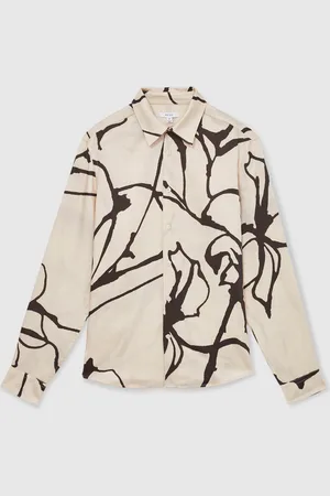 Reiss Suarez Abstract Painted Print ShirtXS