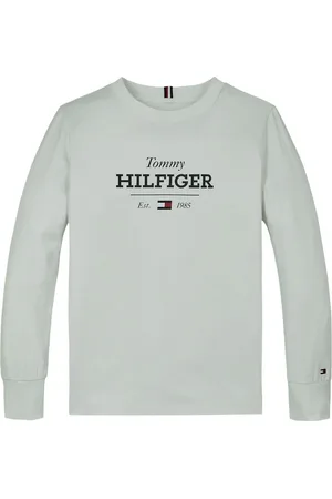 Tommy Hilfiger 1985 Regular Fit Monotype Long Sleeves 100% Cotton T-Shirt16 år (176cm)