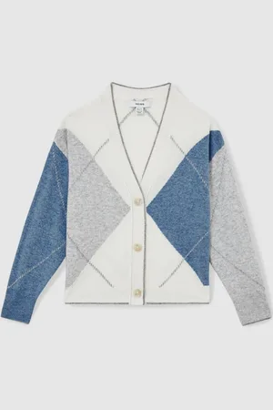 Reiss Stanton Argyle Cardigan With Wool And Cashmere134140cm