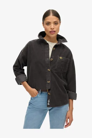 Superdry Chunky Fløjl 100% Bomuld Overshirt Jakke42