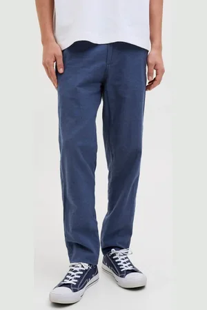 JACK & JONES Linen Blend Tapered Fit Chino Trousers36r