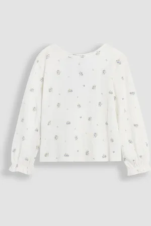 JoJo Maman Bébé Frill Cuff Top6-7 år