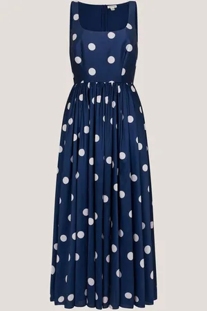 Monsoon Sicily Polka Dot Fit & Flare Midi Dress42