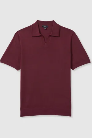 Reiss Duchie Merino Wool Open-Collar Polo ShirtXL