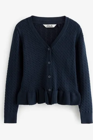 Clarks School Cable Knit Cardigan13 år (158cm)
