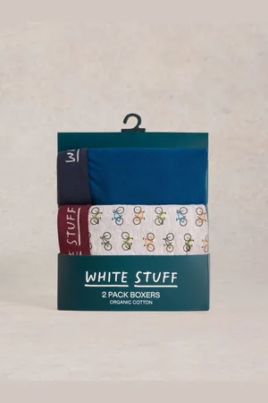 White Stuff Plain & Print Boxers 2 PackM