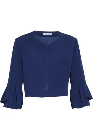 Gina Bacconi Hvid Gigi MOSS Crepe Bolero46