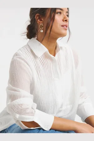 Simply Be Oversized Pintuck Tuxedo Shirt50