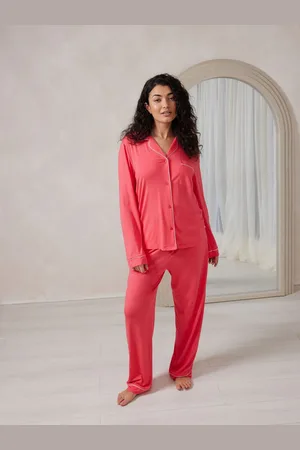 Chelsea Peers TENCEL Modal Long Button Up Pyjamas Set38