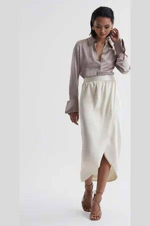 Reiss Tyra Silk High-Low Wrap-nederdel42