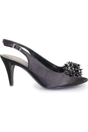 Lunar Sabrina Satin Slingback Court Shoes