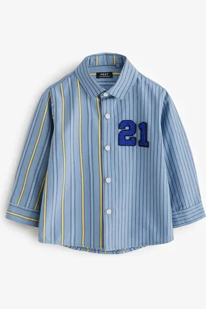 Next 100% Cotton Long Sleeve Splice Shirt (3mths-7yrs)2 - 3 år (92 - 98cm)