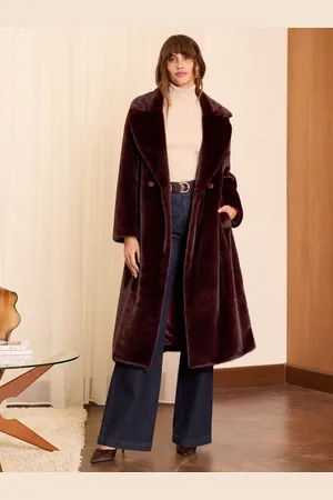 Love & Roses Longline Faux Fur Coat42