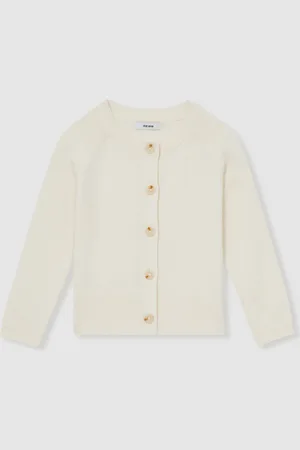 Reiss Ottie Cotton Crew-Neck Cardigan134140cm