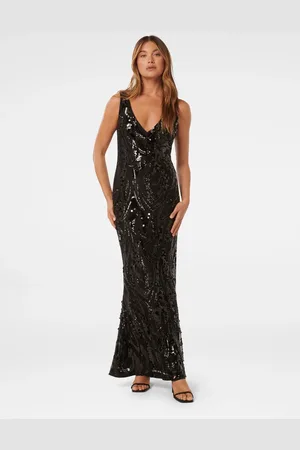Forever New Marlena V-Neck Sequin Gown36