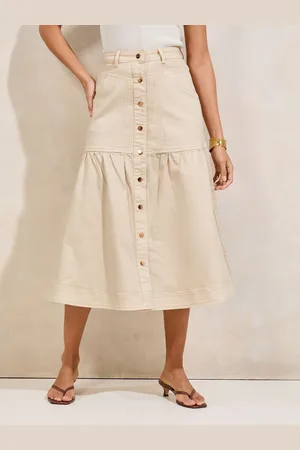 Lipsy London Full Hem Denim Midi Skirt34