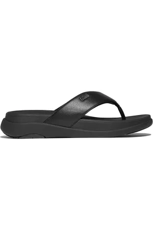 FitFlop Mens F-Mode Go Toe-Post Black Sandalsuk10eu44