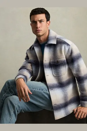 Reiss Kinkade Brushed Wool-Blend Check OvershirtL