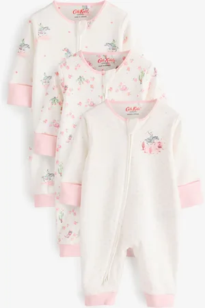 Next Cath Kidston Floral Baby 100% Cotton Sleepsuits 3 Pack56cm