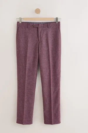 Next Tailored Fit Linen Texture Suit Trousers38B x 33L (UK 38 L)