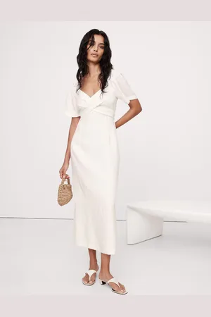 Banana Republic Linen Sweetheart Long Midi Dress38