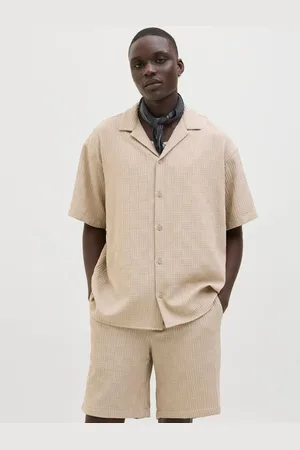 JACK & JONES Short Sleeve Textured Resort Shirtxlarge