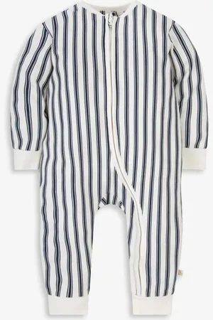 The Little Tailor Baby Cream Front Lynlås Blød 100% Bomuld Sparkedragt12 - 18 måneder (80 - 86cm)