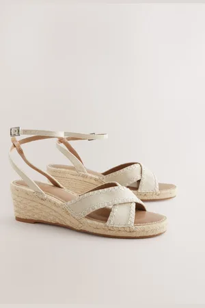 Next Forever Comfort Round Toe Cross-Over Espadrilles Wedges5