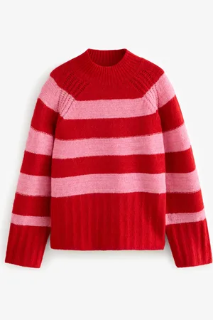 Next High Neck Textured Knitted Jumper with Wool2XL Reg
