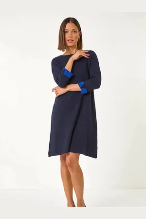 Roman Double Faced Knitted Shfit Dress42